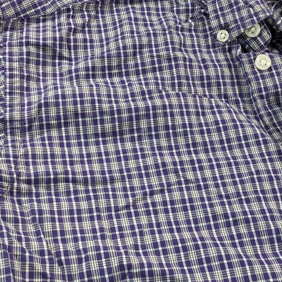 RALPH LAUREN BUTTON UP FRONT KID'S SZ MEDIUM 12/14 PURPLE LONG SLEEVE SHIRT BOYS - Picture 5 of 16